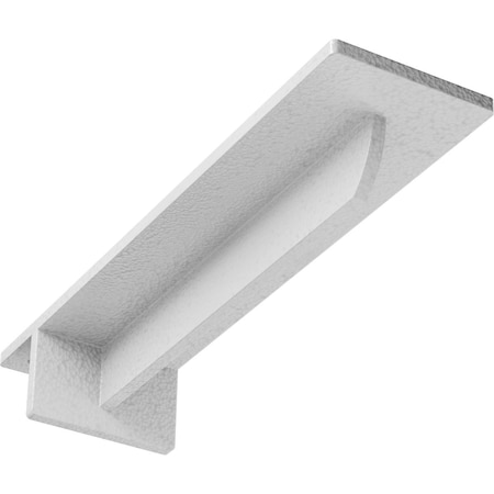 Ekena Millwork Heaton Hidden Support Steel Bracket w/ 8" Support Depth, Hammered White 3"W x 12"D x 2"H BKTM03X12X02HEHWH
